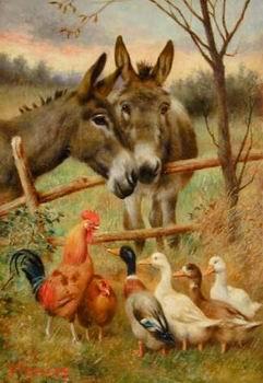 unknow artist Cocks and horses109 oil painting image